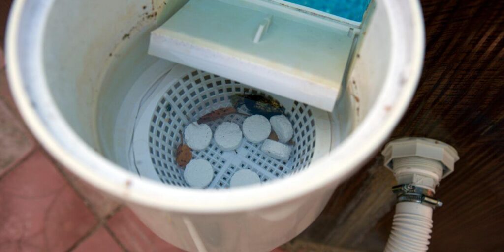 Chlorine Tablets Used For Cleaning Swimming Pools