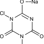 Sodium Dichloroisocyan Chemical Structure.svg